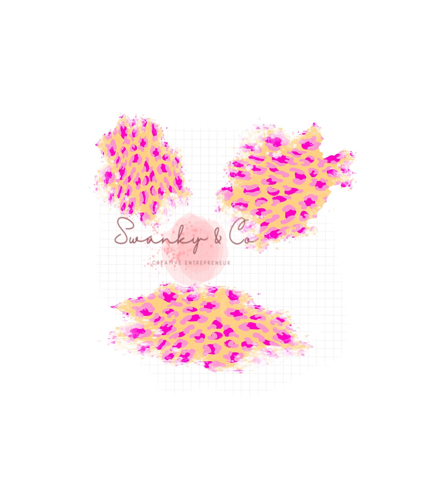 Distressed Leopard Patches for Sublimation PNG