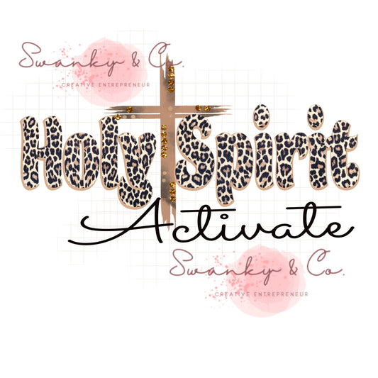 Distressed Leopart PNG Holy Spirit Activate| Easter PNG| Leopard Cross PNG| Spiritual Png for Sublimation