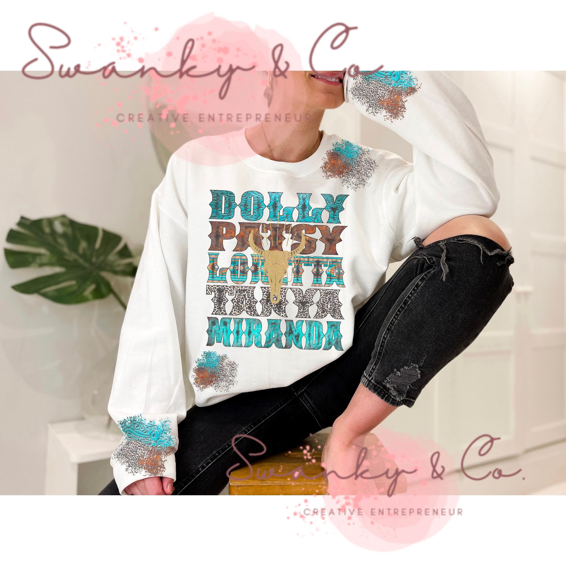 Dolly Png, Country Woman Png, Stacked Boho Western Png, Dolly Sublimation Download