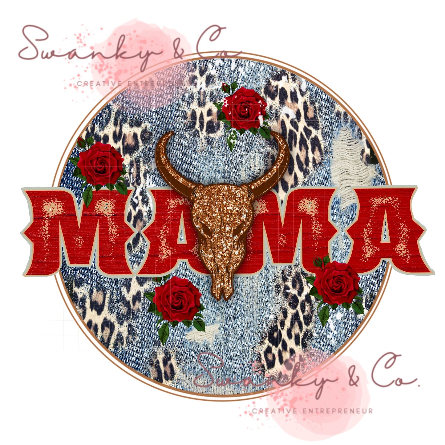 Mama and Mini PNG for Sublimation| Leopard Png| Roses Png| Denim Png| Mother's Day PNG| Country Western Png