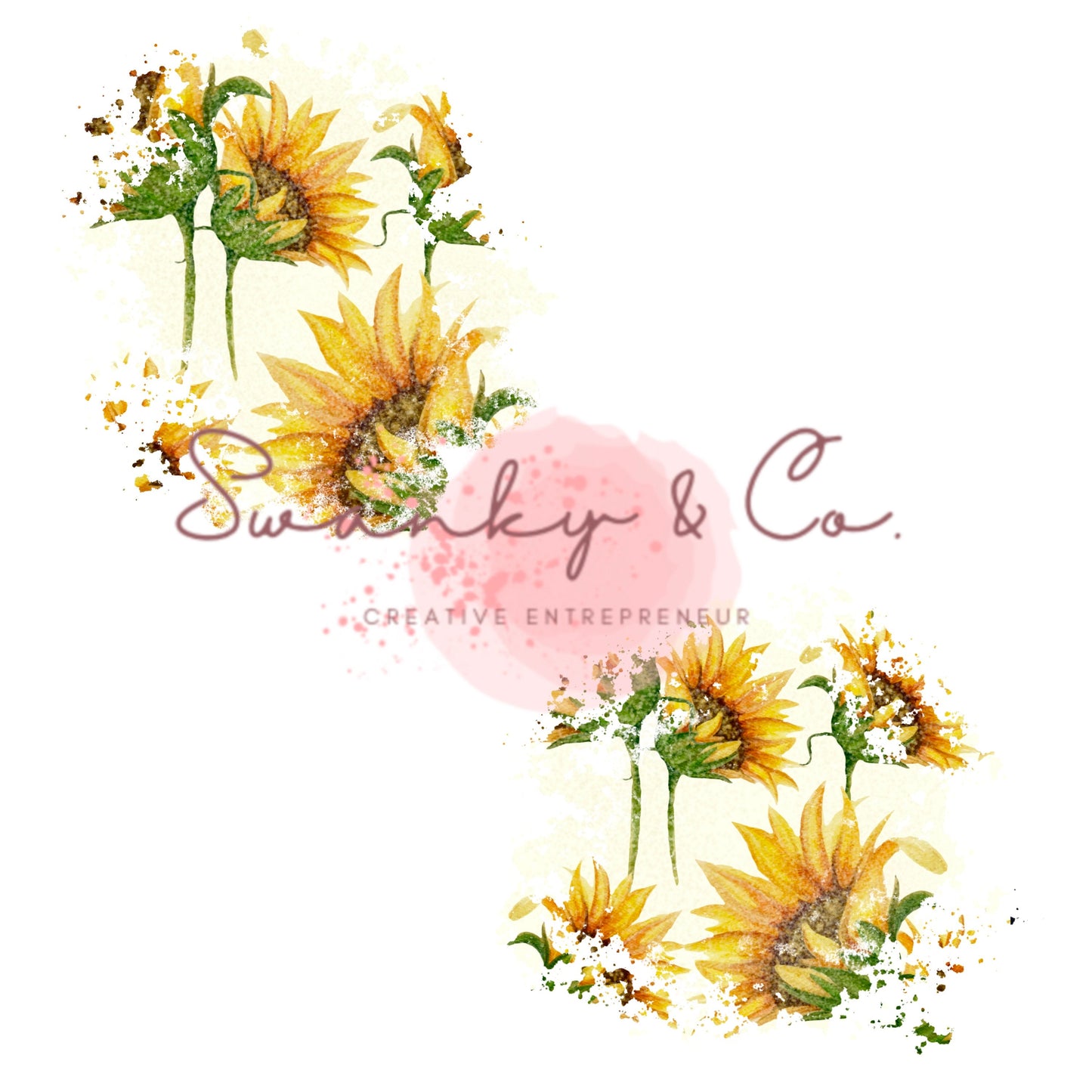 Custom patches png| sunflower patches png| watercolor png| Instant download