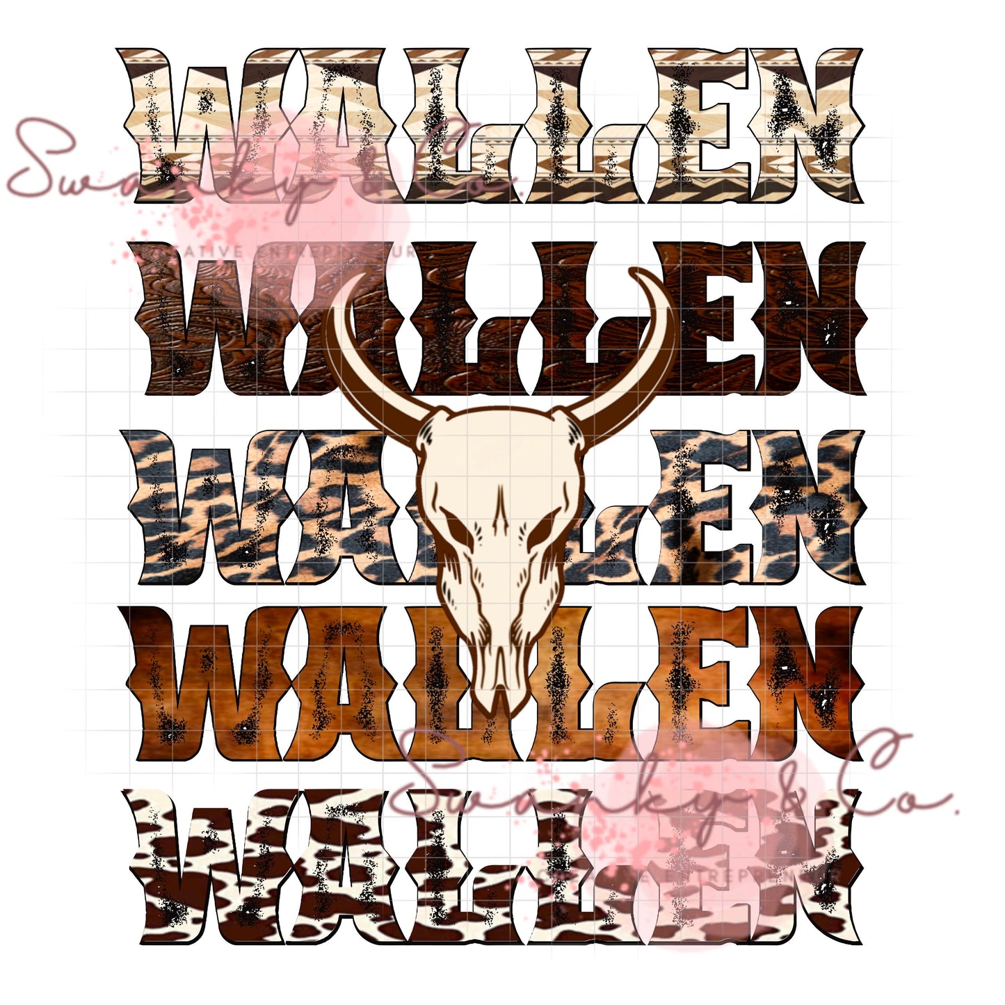 Leopard Bull Skull Png for Sublimation|  Wasted on Png| Instant download