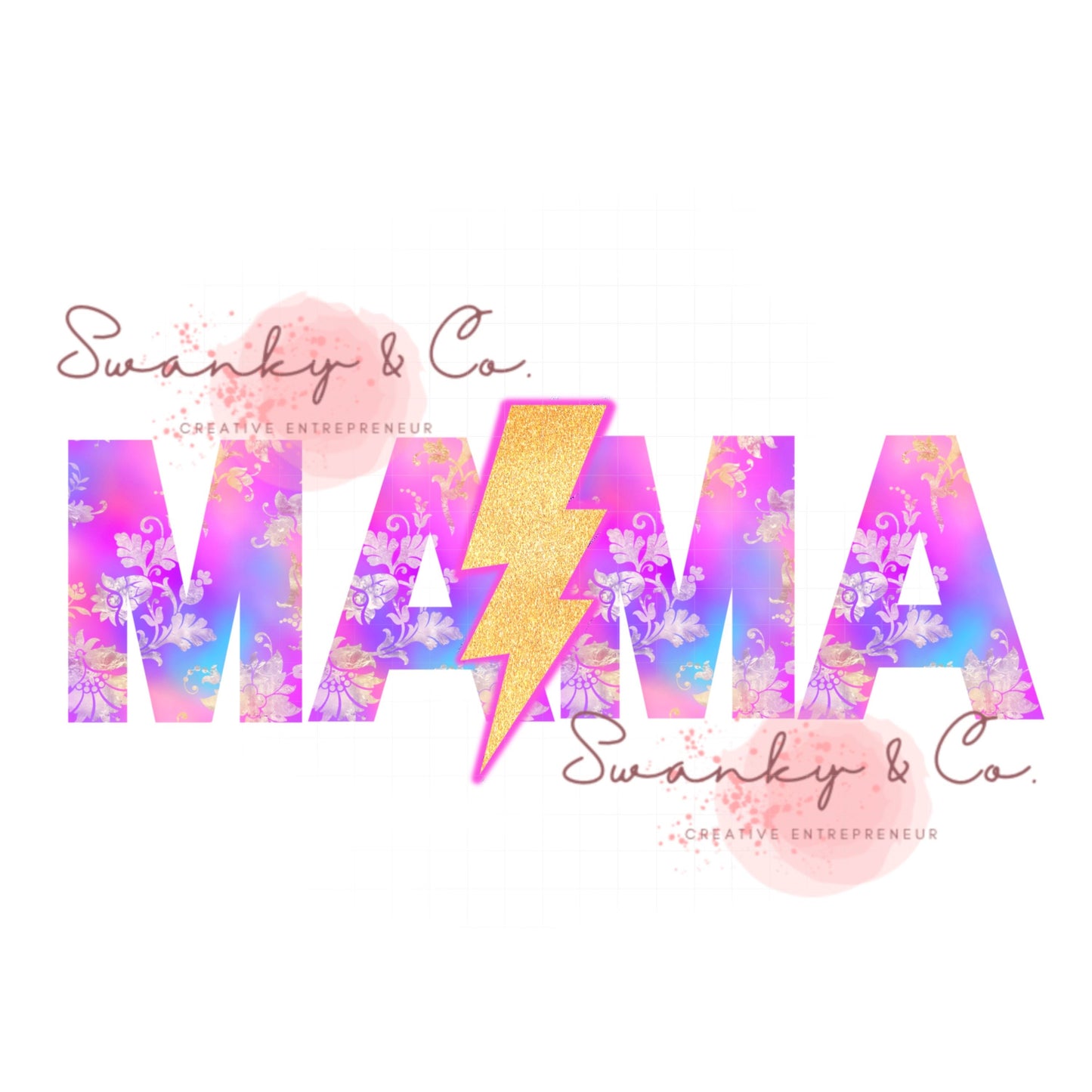 Digital MAMA PNG with Flower Print | 90's MAMA Vibes Png | Vibrant Png Sublimation Design | Matching Patch Png Included| Printable